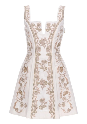 Agua By Agua Bendita all-over embroidered dress - White