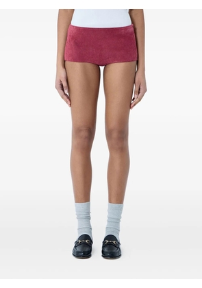 Gucci suede mini shorts - Red