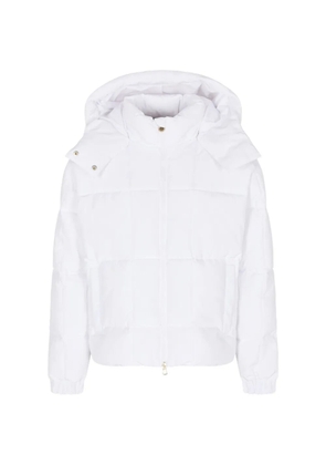 Ea7 Emporio Armani hooded quilted jacket - White