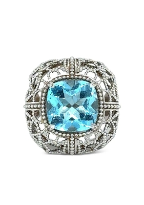 Lisa Nik 18K white gold topaz ring - Silver
