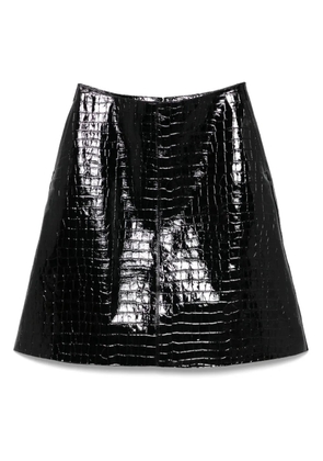 TOTEME crocodile-embossed skirt - Black