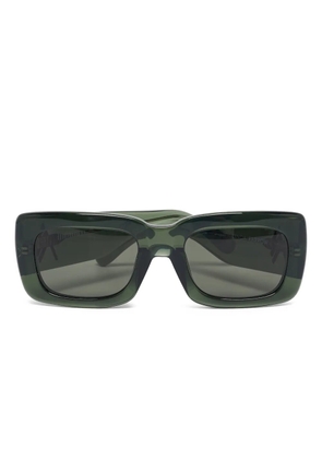 Linda Farrow rectangle-frame sunglasses - Green