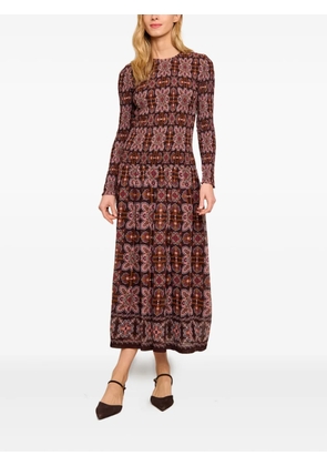 Cara Cara Blossom floral-print long-sleeve dress - Red