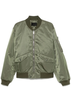 Prada triangle-logo bomber jacket - Green