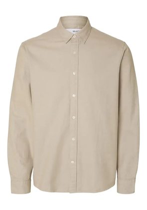 SELECTED organic cotton shirt - Neutrals