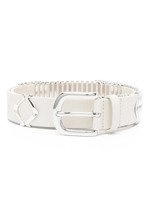 ISABEL MARANT Tehora leather belt - White