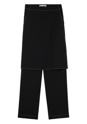 Sunnei layered-design trousers - Black