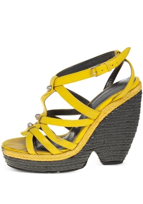 Balenciaga Pre-Owned 130mm leather sandals - Yellow