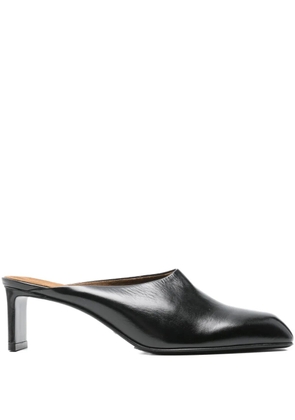 KHAITE square-toe heeled mules - Black