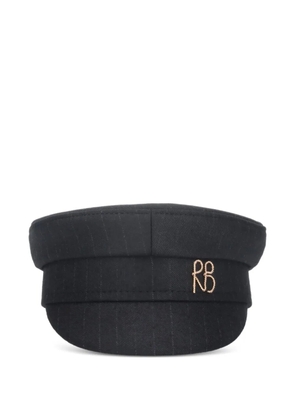 Ruslan Baginskiy embroidered pinstriped sailor cap - Black