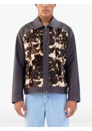 Unreal Fur paneled jacket - Grey