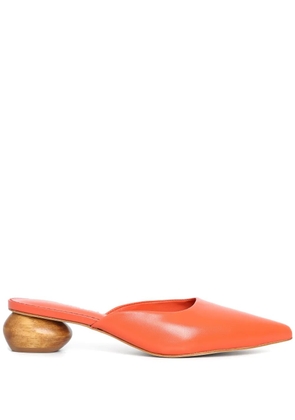 Sarah Chofakian 30mm Guest Room mules - Orange