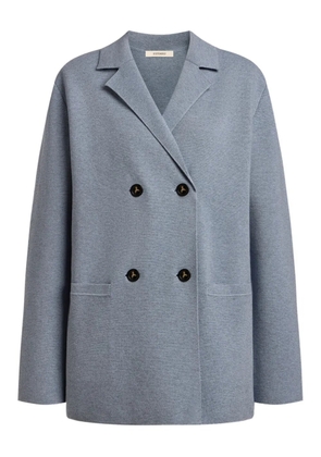 12 STOREEZ double-breasted knitted blazer - Blue