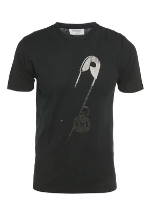 Saint Laurent Pre-Owned paper clip print T-shirt - Black