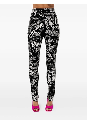 Camilla Spirit Scribble high-waisted trousers - Black