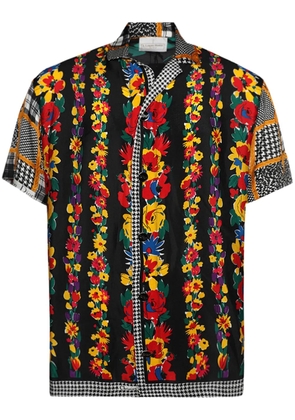 J. Logan Home Sennet silk short-sleeved shirt - Black