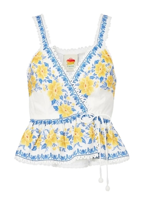 FARM Rio floral-print blouse - White