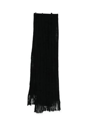 Isabel Benenato wool blend scarf - Black