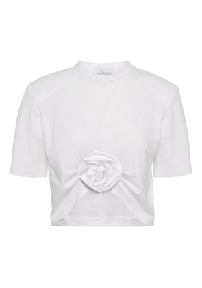 Ana Radu rose-embellished top - White