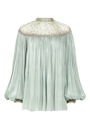 Costarellos Timea crystal-embellished blouse - Green