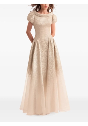 Gemy Maalouf puff-sleeve maxi dress - Neutrals