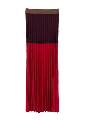 MRZ pleated ribbed skirt - Brown