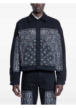 AMIRI paisley-print denim jacket - Black