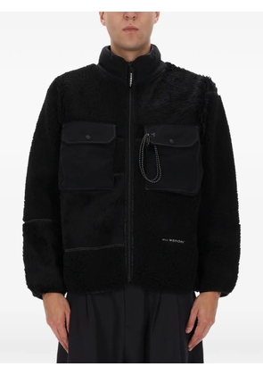 and Wander Boa zip-up jacket - Black