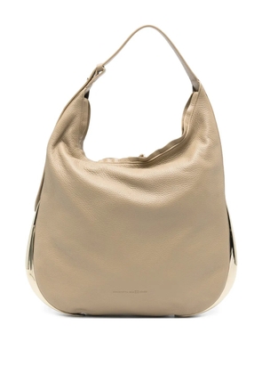 Benedetta Bruzziches grained shoulder bag - Neutrals