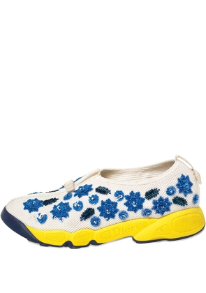 Christian Dior Pre-Owned Fusion floral mesh sneakers - Neutrals