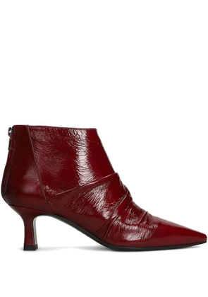 The Seller pleated pointed-toe boots - Red