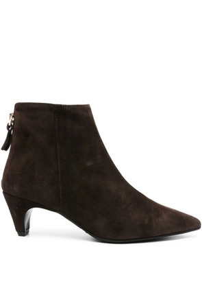 Evaluna 60mm pointed-toe zip ankle boots - Brown