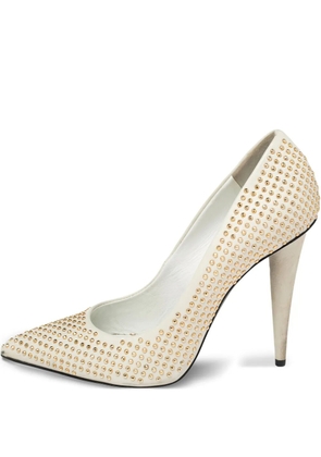 Giuseppe Zanotti pre-owned 110mm studded pointed-toe pumps - Neutrals