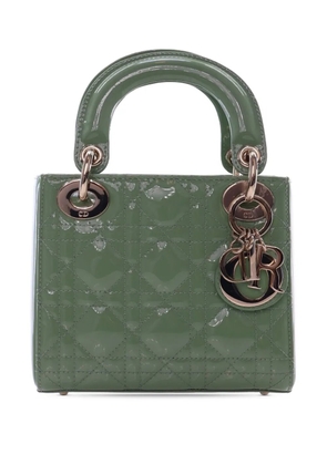 Christian Dior Pre-Owned 2020 Mini Patent Cannage Lady Dior satchel - Green
