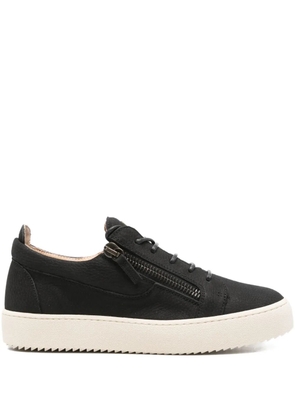 Giuseppe Zanotti zip-detail lace-up sneakers - Black