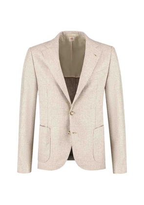 Luigi Borrelli check-print blazer - Neutrals