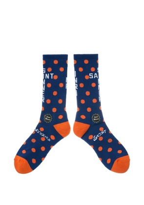 SAINT MXXXXXX polka-dot socks - Blue