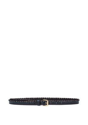 DRIES VAN NOTEN braided-embellishment leather belt - Black