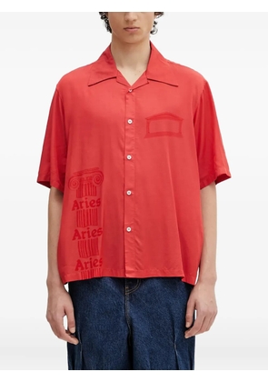 Aries Ancient Column short-sleeve shirt - Red