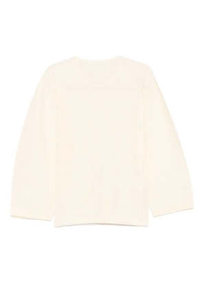 Homme Plissé Issey Miyake plissé-effect T-shirt - Yellow