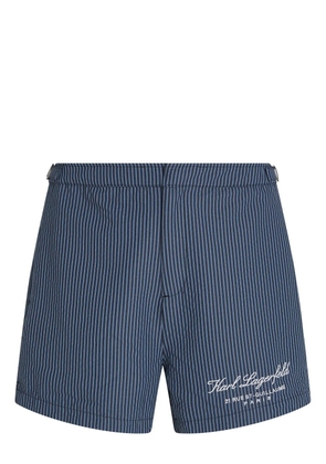 Karl Lagerfeld Hotel Karl striped swim shorts - Blue