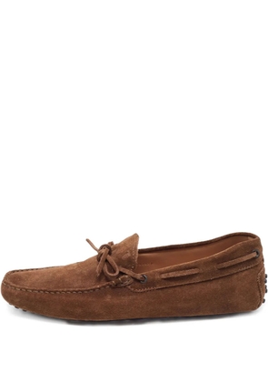 Tod's Vintage suede boat shoes - Brown