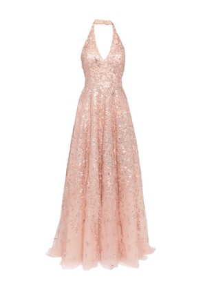 Saiid Kobeisy embroidered maxi dress - Pink