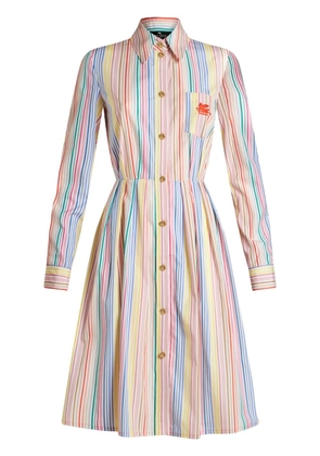ETRO striped shirt dress - White