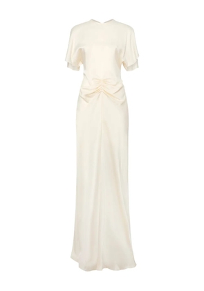 Victoria Beckham gathered maxi dress - Neutrals