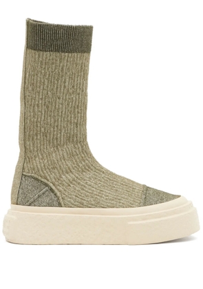 MM6 Maison Margiela numbers-motif sneakers - Green