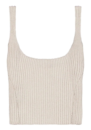 Laneus lurex tank top - Neutrals