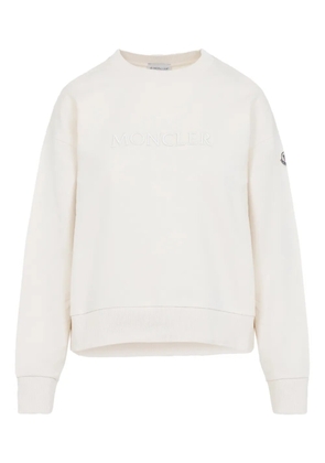 Moncler logo embroidered sweatshirt - Neutrals