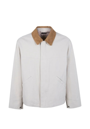 TOM FORD suede-collar shirt jacket - Neutrals