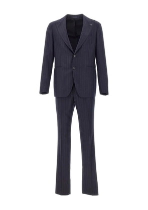 Tagliatore pinstriped peak-lapel suit - Blue
